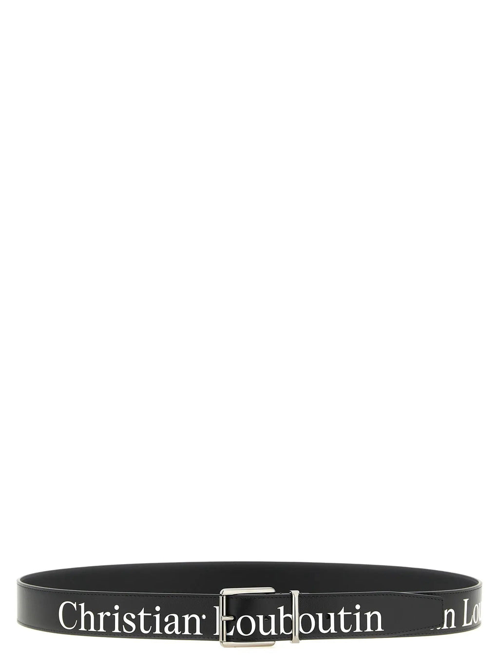 Ceinture classique en cuir de veau noir Christian Louboutin
