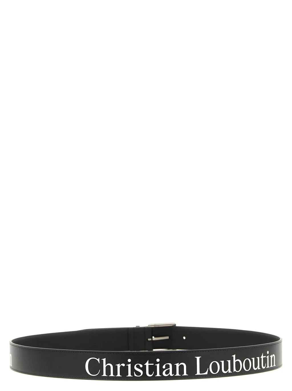 Ceinture classique en cuir de veau noir Christian Louboutin