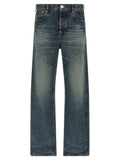 Kenzo Blue Cotton Straight-Leg Jeans