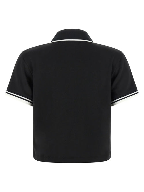Amiri Black Polyester Polo Shirt