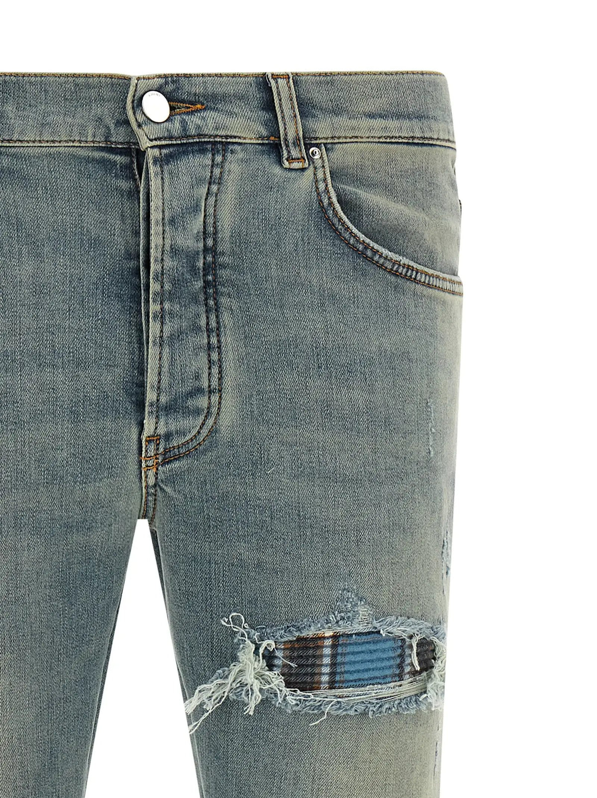 Amiri Amiri Blue Cotton Skinny Jeans