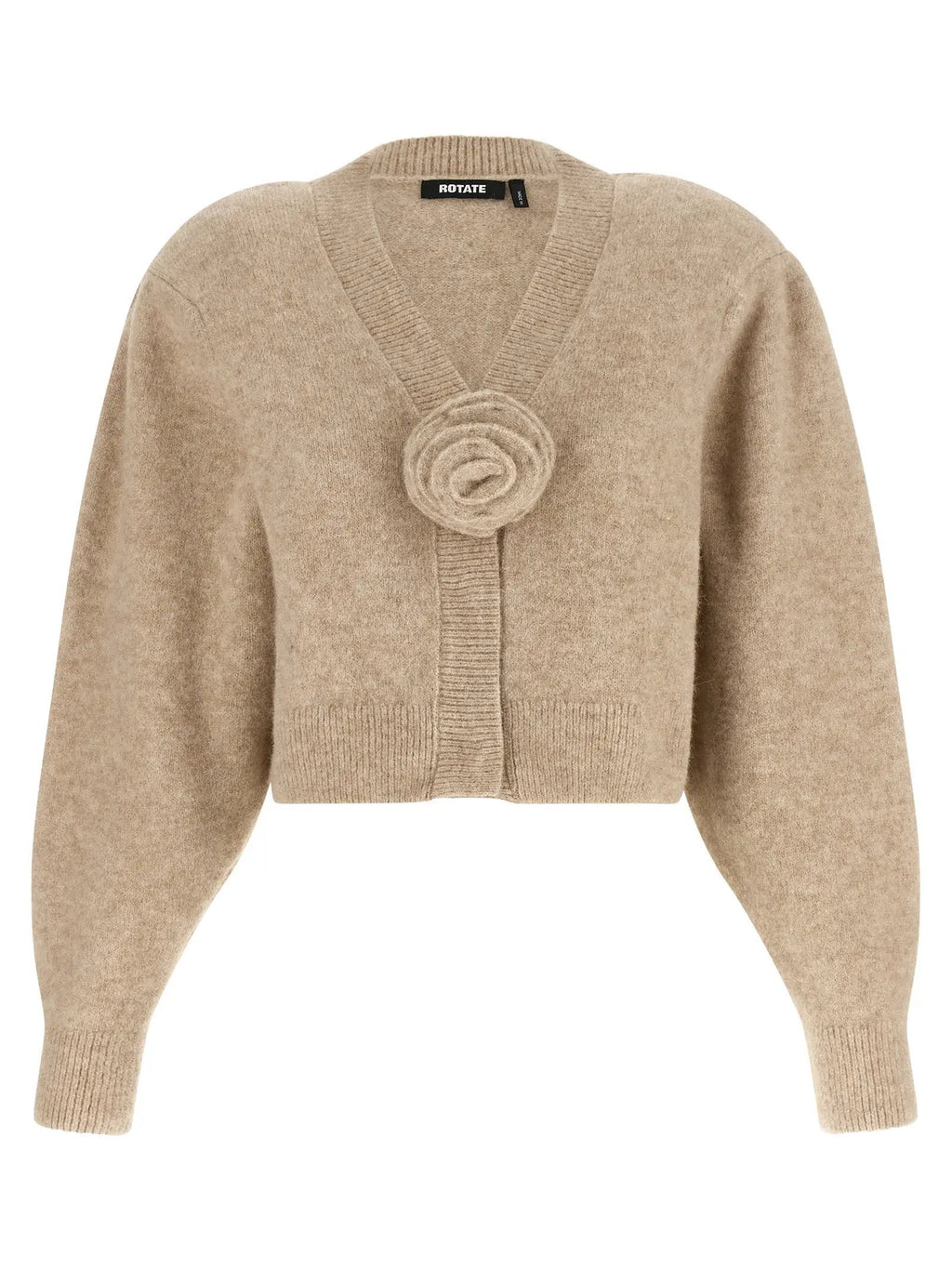 ROTATE BIRGER CHRISTENSEN Beige Wool Cardigan