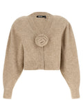 ROTATE BIRGER CHRISTENSEN Beige Wool Cardigan