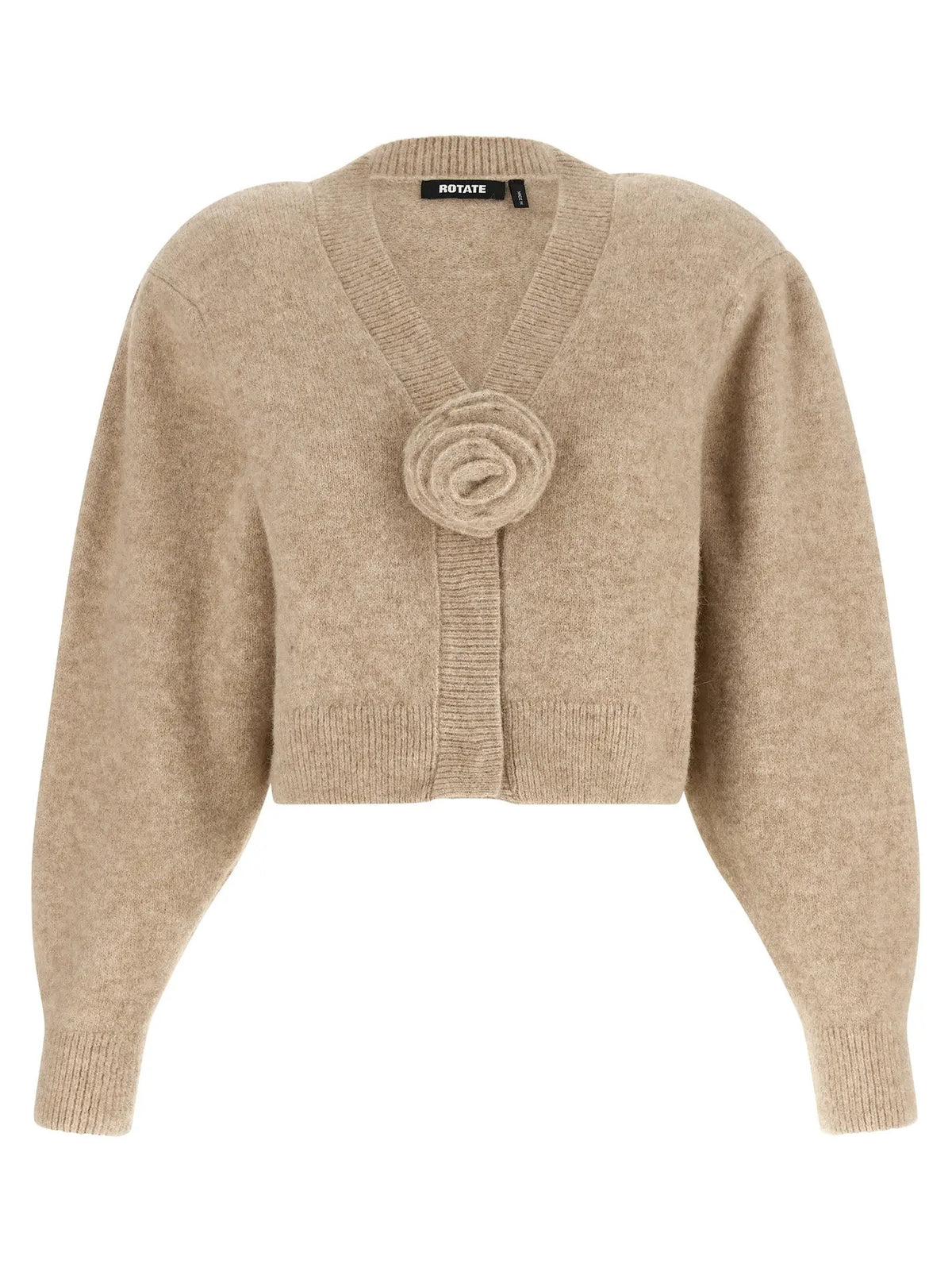 ROTATE BIRGER CHRISTENSEN Beige Wool Cardigan