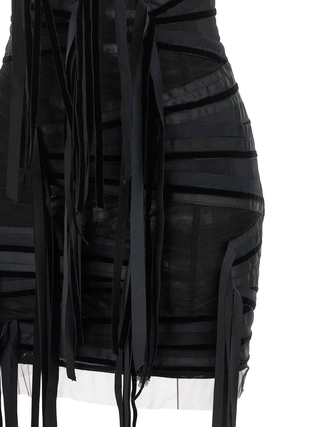 The Attico Black Polyamide Short Dress