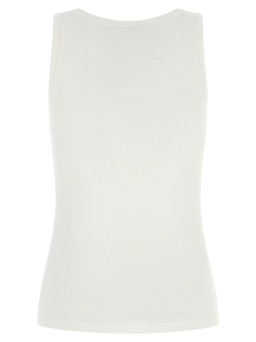 Courrèges Courrèges White Cotton Sleeveles T-Shirt