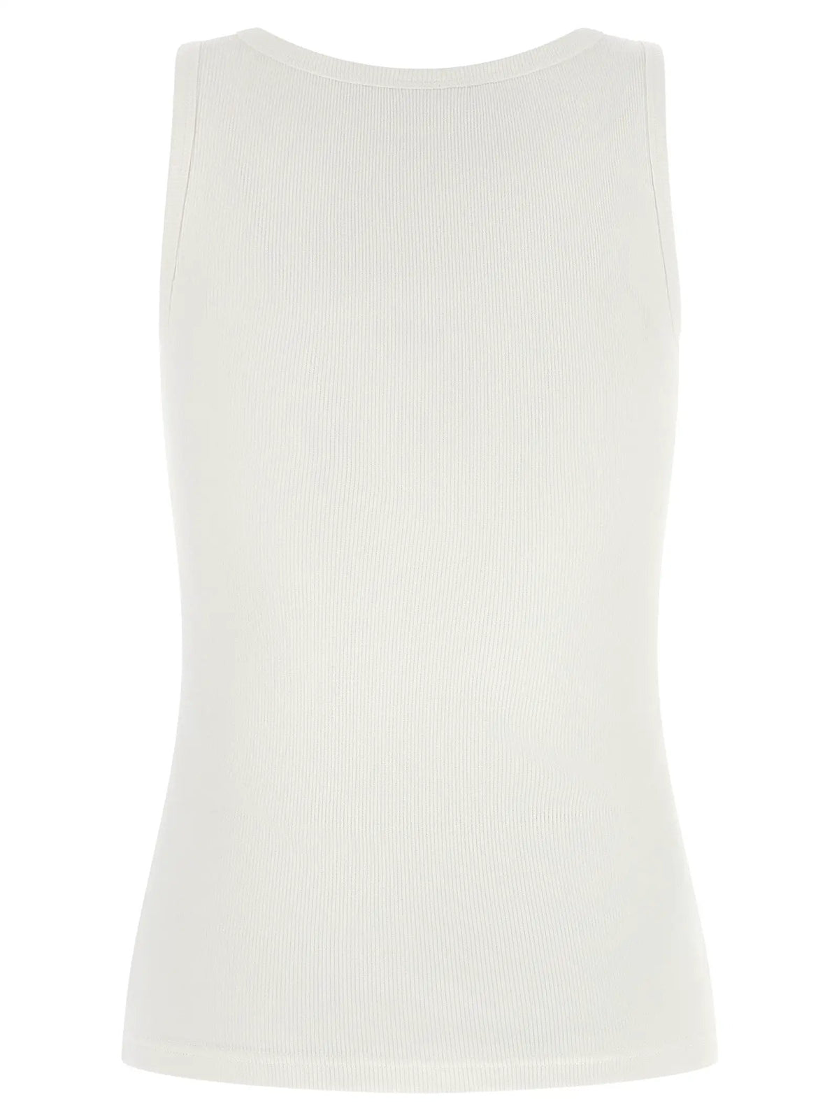 Courrèges Courrèges White Cotton Sleeveles T-Shirt