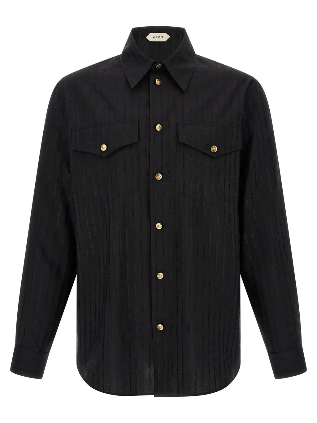 Versace Black Cotton Blouse