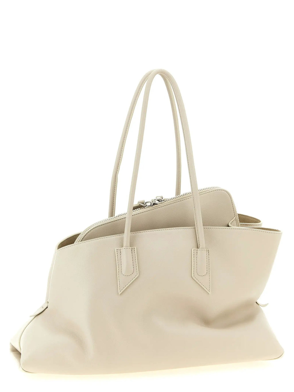 The Attico White Bovine Leather Shoulder Bag