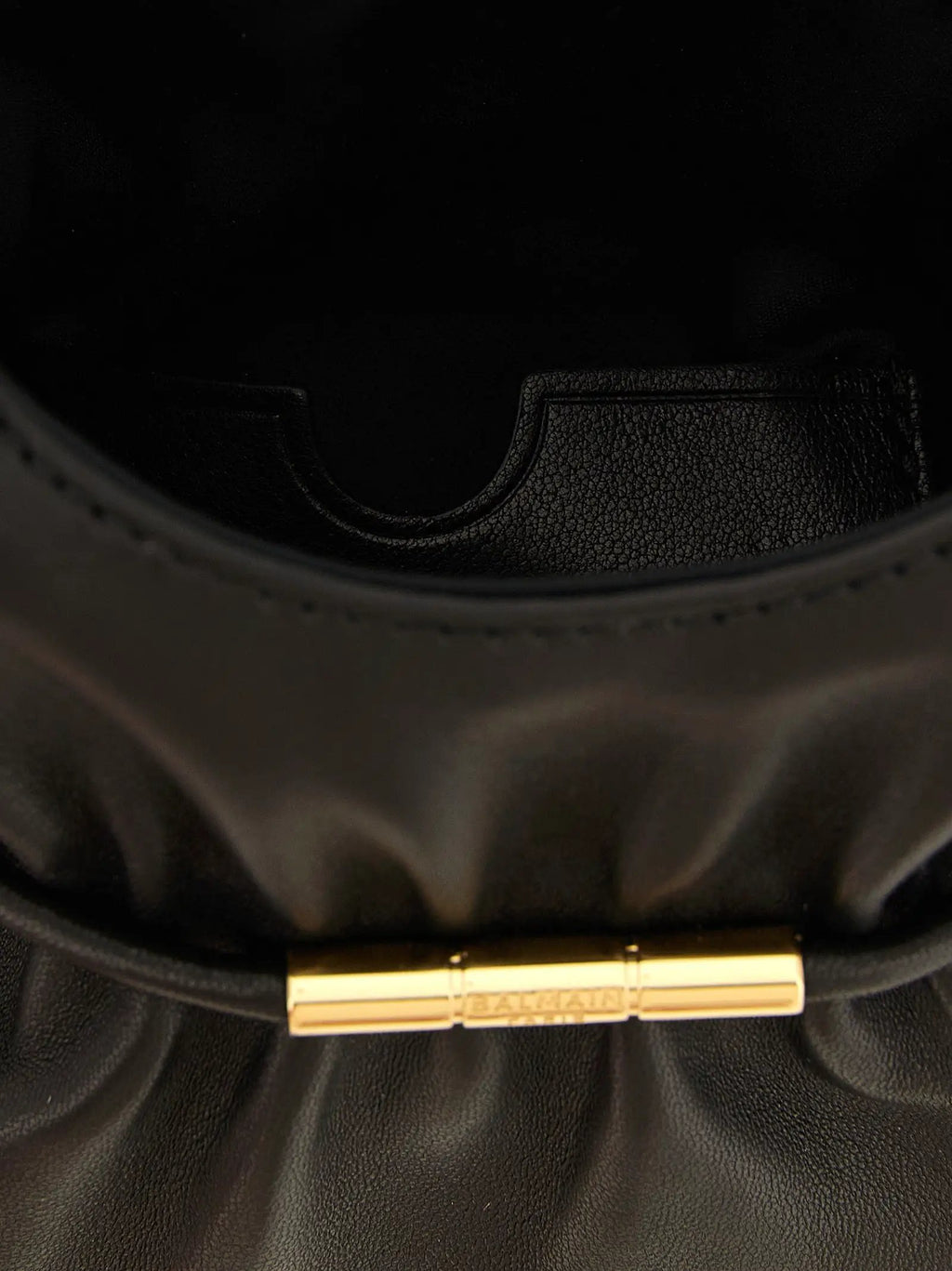 Balmain Black Lamb Leather Handbag