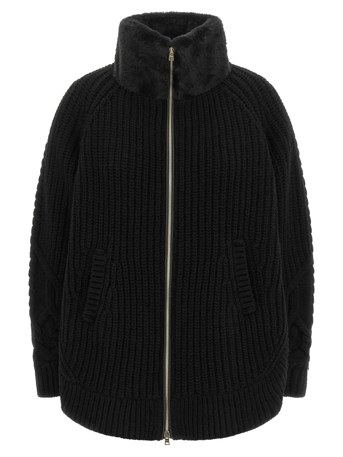 Herno Black Wool Cardigan