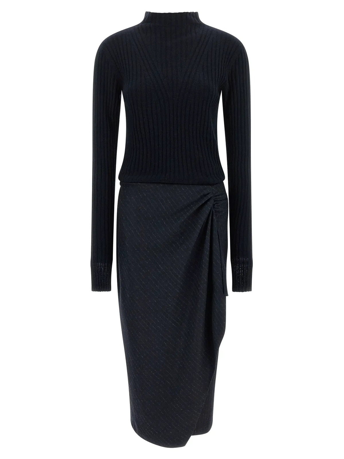 PINKO Blue Polyester Midi Dress