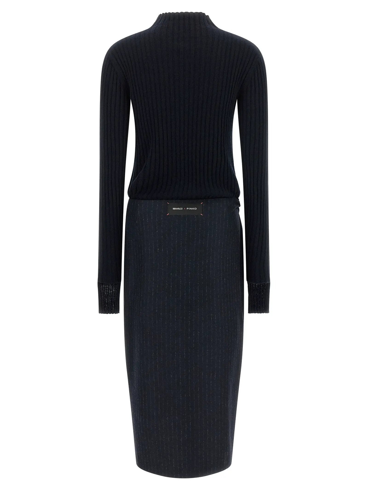 PINKO Blue Polyester Midi Dress