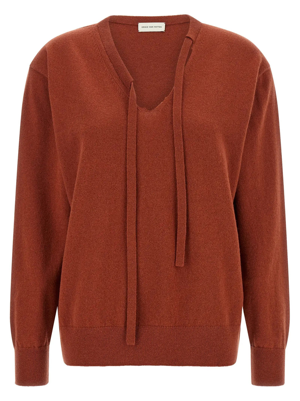 Dries Van Noten Red Cashmere Cardigan