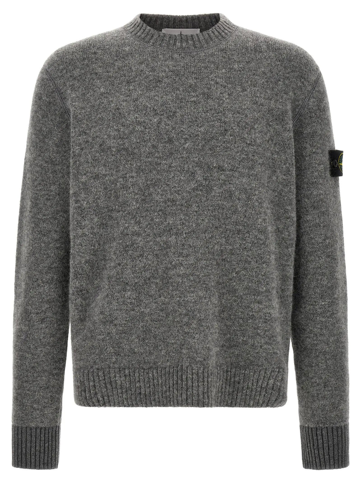 Stone Island Gray Wool Cardigan