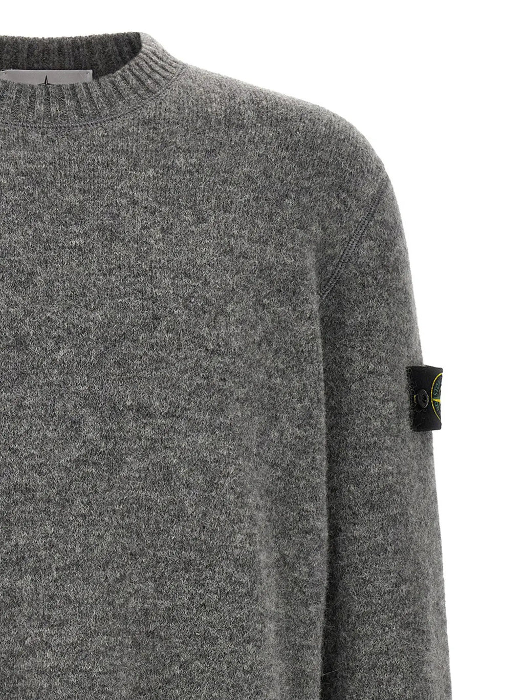 Stone Island Gray Wool Cardigan