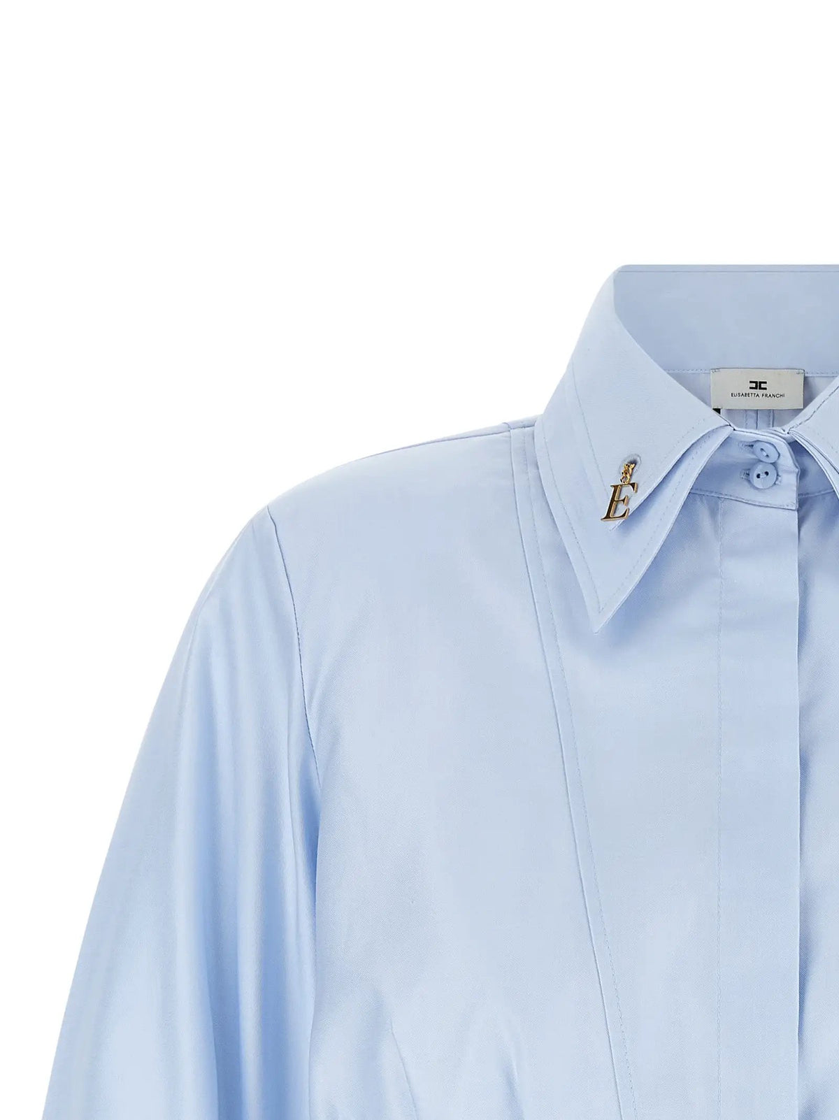 Chemisier Elisabetta Franchi en coton bleu