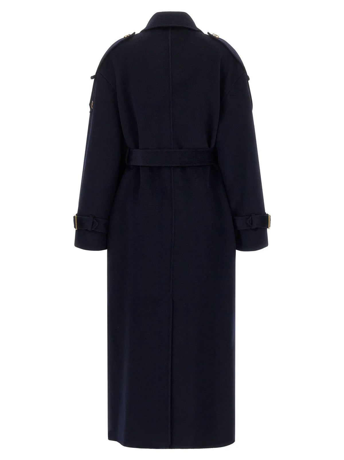 Elisabetta Franchi Blue Wool Coat