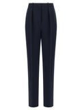 Elisabetta Franchi Blue Polyester Dress Pants