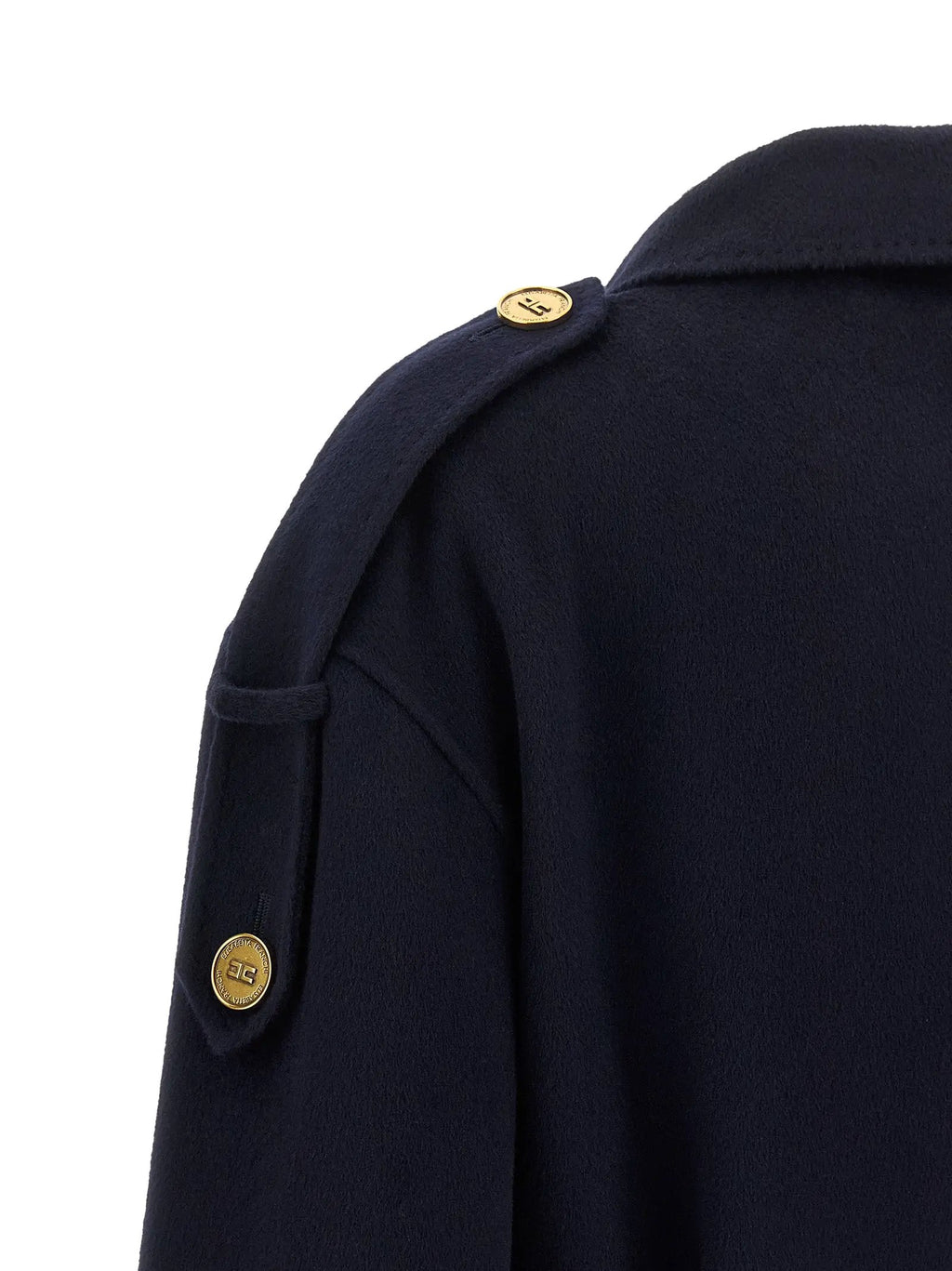Elisabetta Franchi Blue Wool Coat