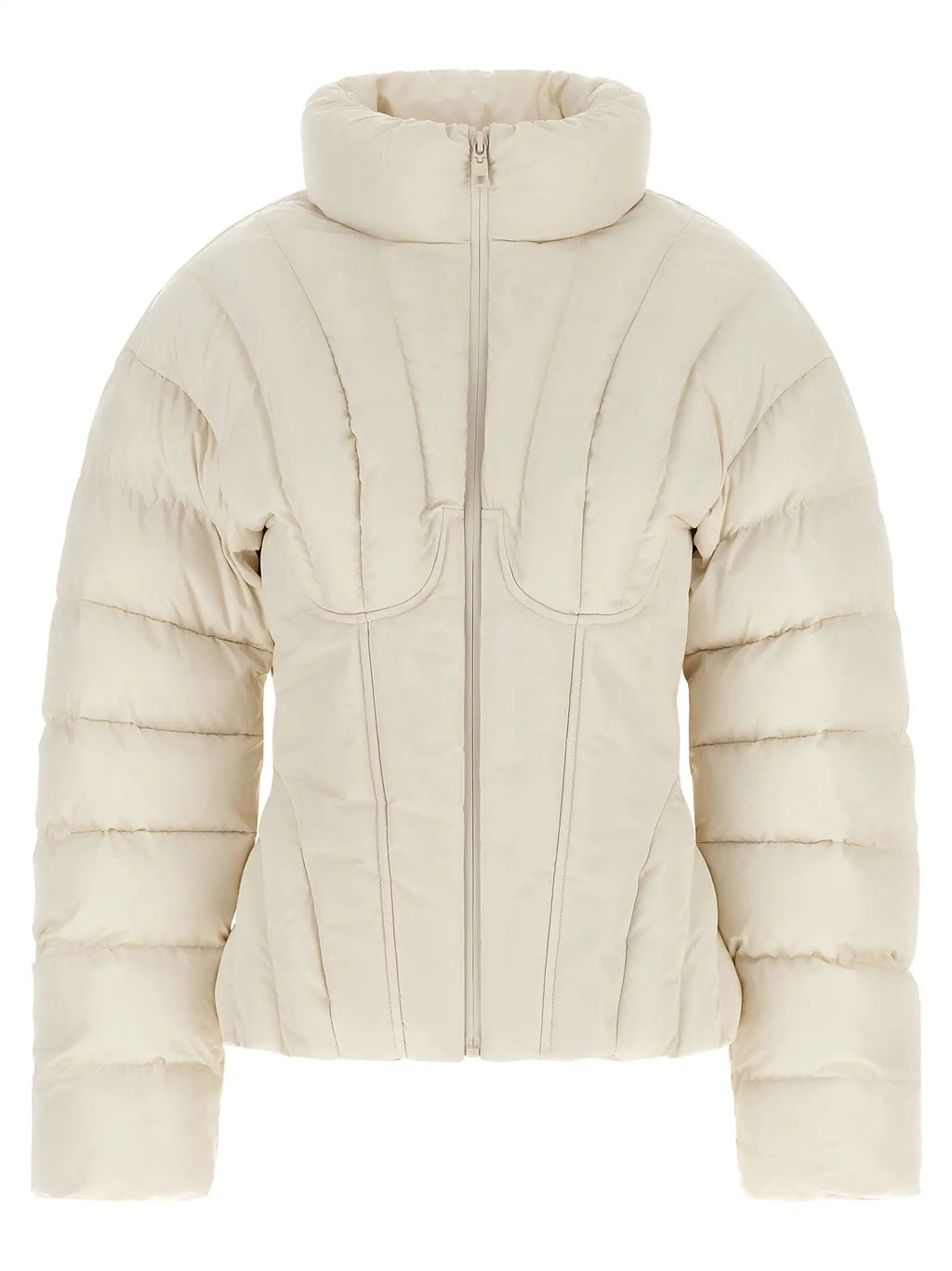 Elisabetta Franchi White Polyester Full-Length Jacket