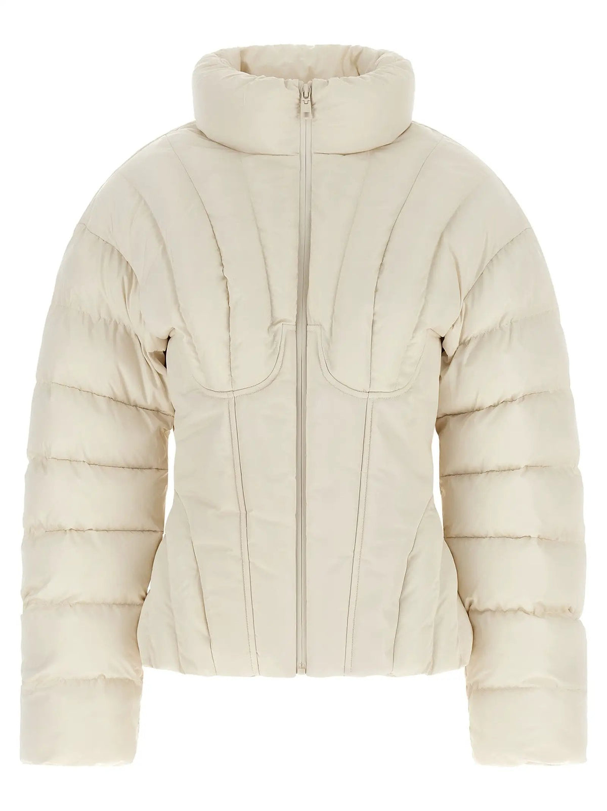 Elisabetta Franchi White Polyester Full-Length Jacket