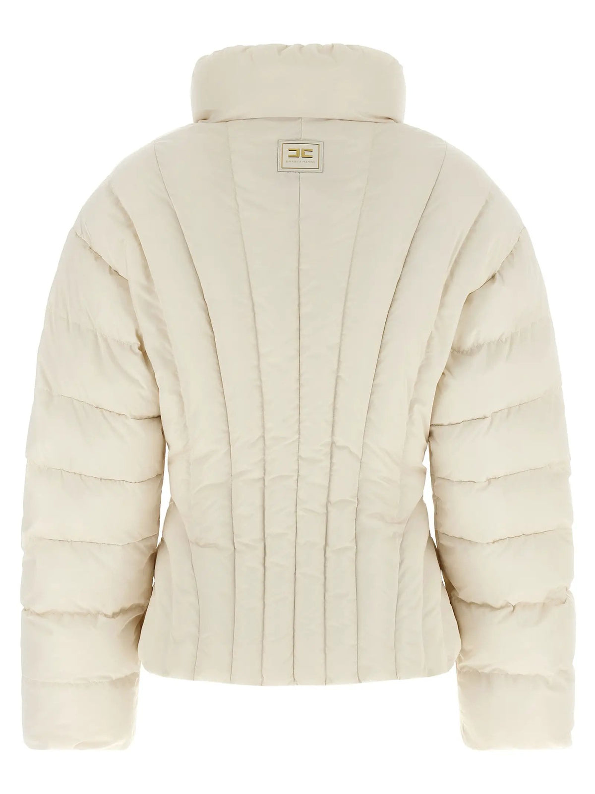 Elisabetta Franchi White Polyester Full-Length Jacket