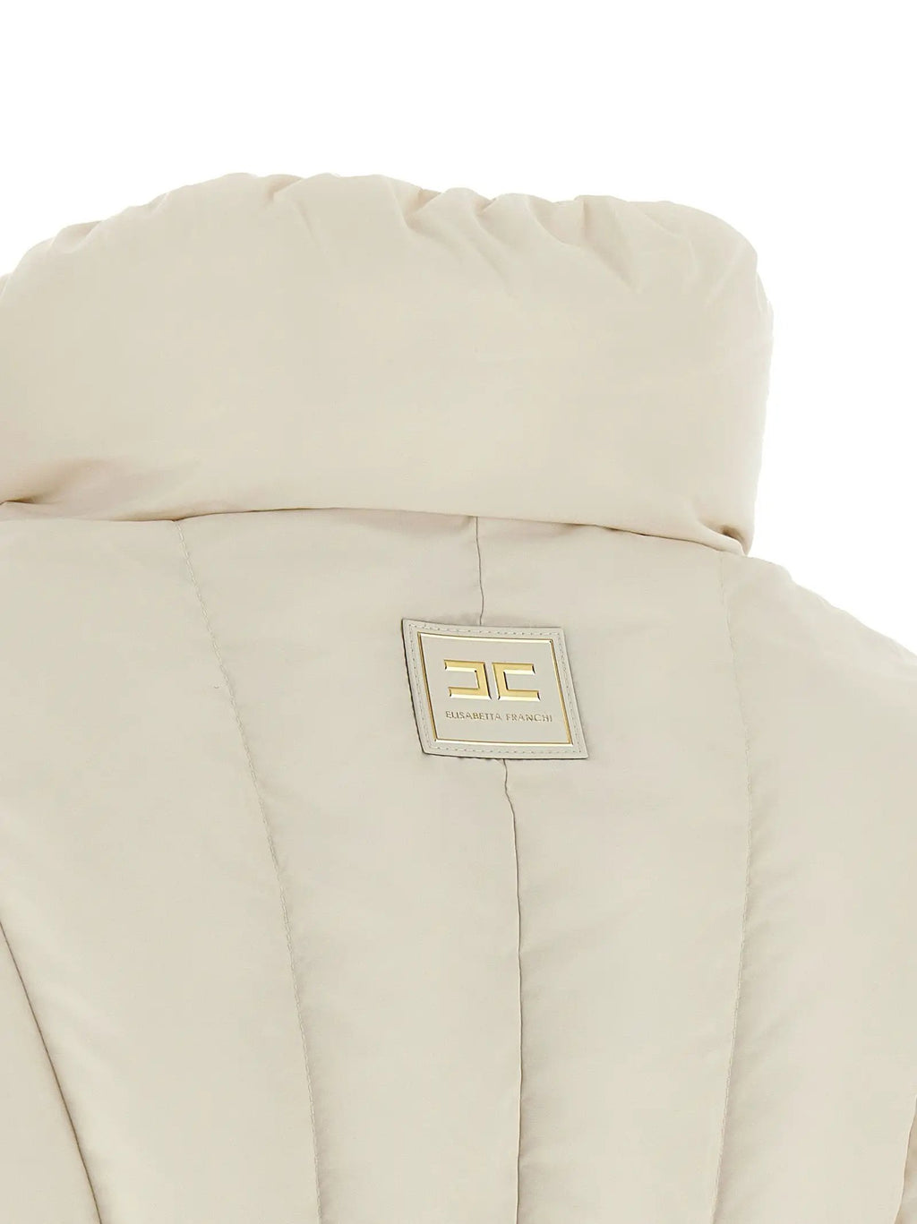 Elisabetta Franchi White Polyester Full-Length Jacket