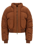 Elisabetta Franchi Brown Polyester Full-Length Jacket