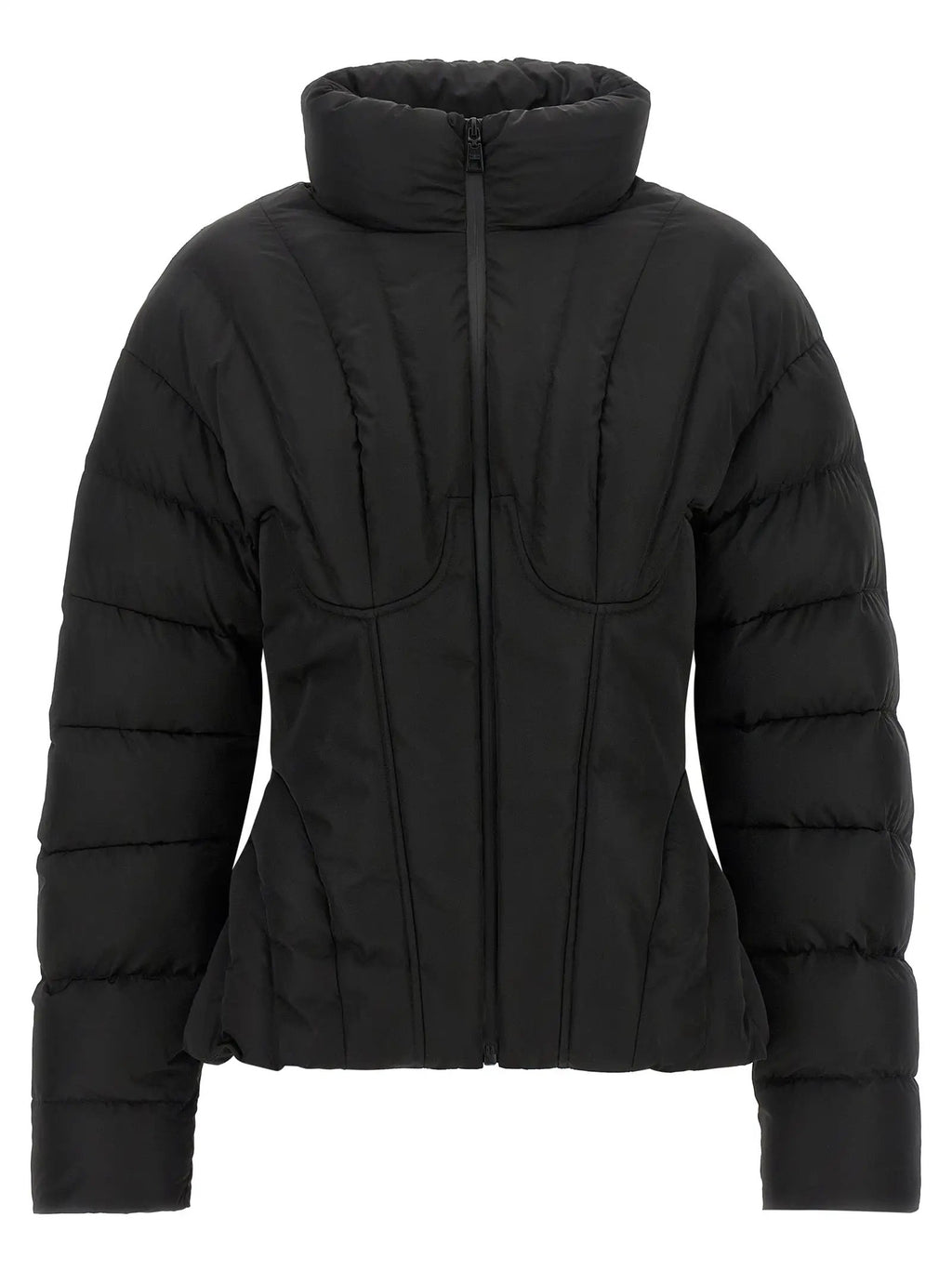 Elisabetta Franchi Black Polyester Full-Length Jacket