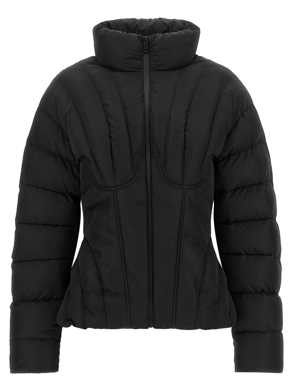 Elisabetta Franchi Black Polyester Full-Length Jacket