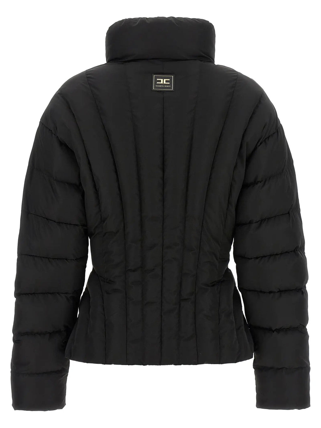 Elisabetta Franchi Black Polyester Full-Length Jacket