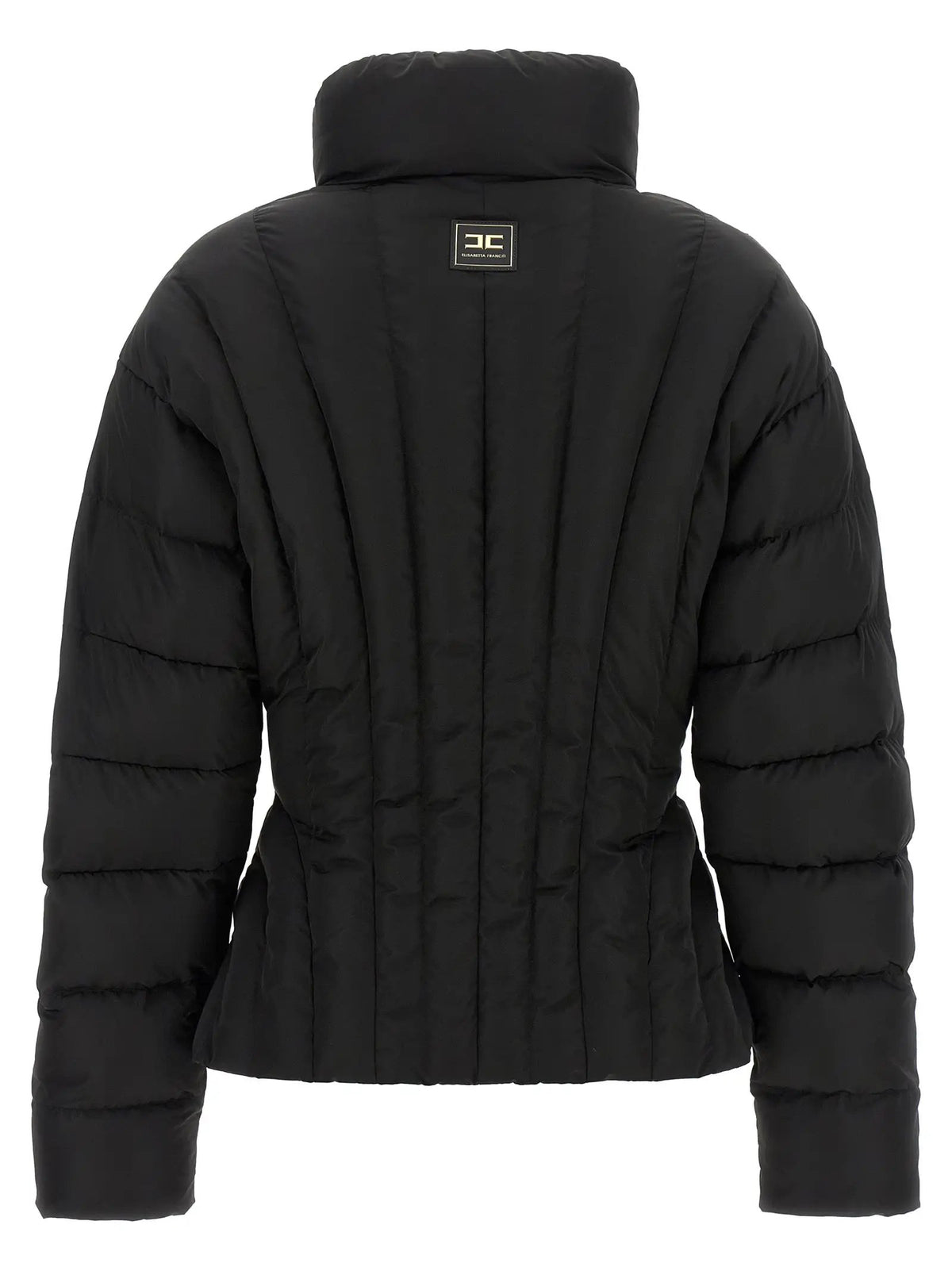 Elisabetta Franchi Black Polyester Full-Length Jacket
