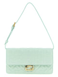 Fendi Bicolor Lamb Leather Shoulder Bag