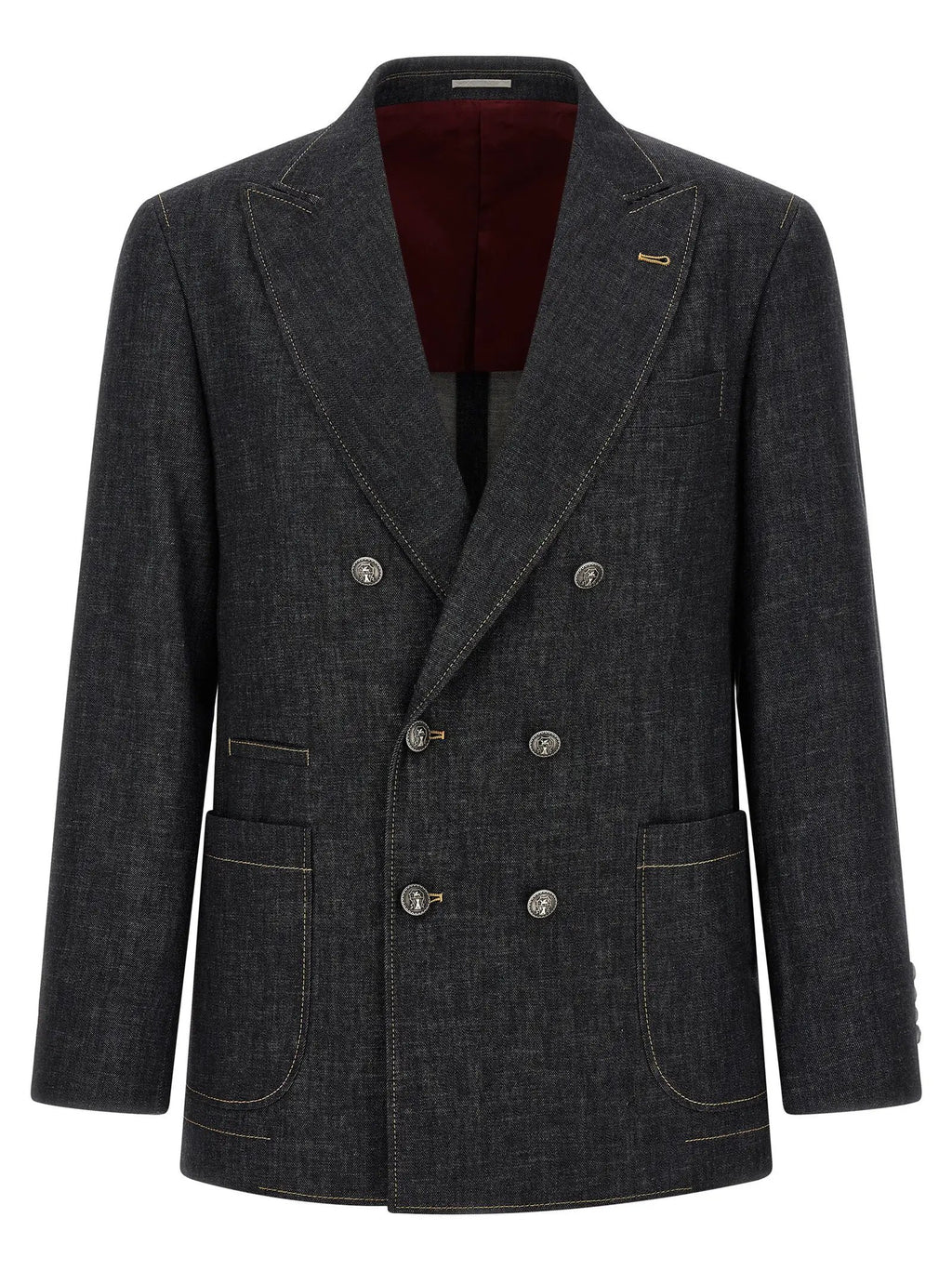 Brunello Cucinelli Blue Cotton Blazer