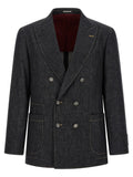 Brunello Cucinelli Blue Cotton Blazer