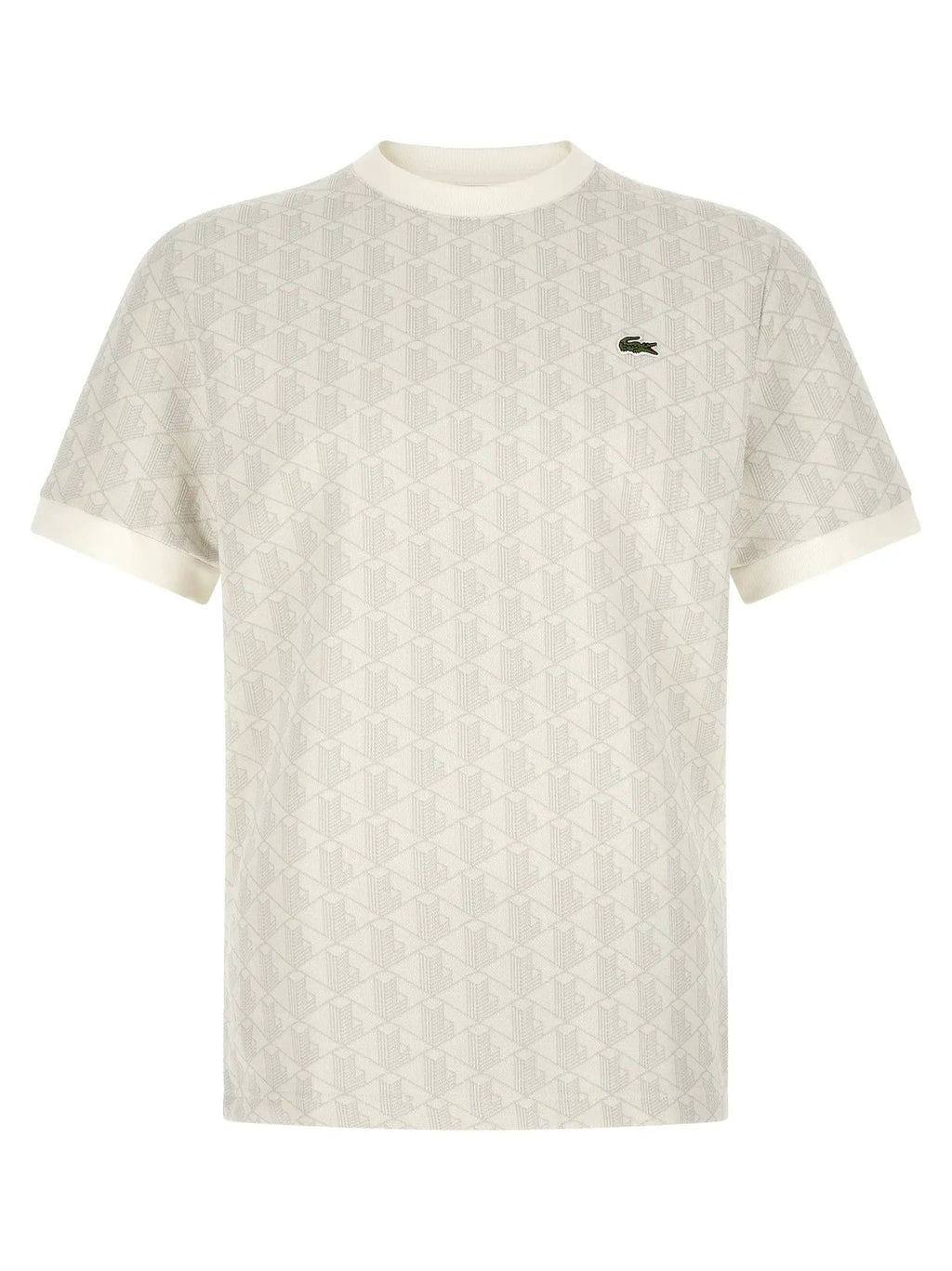 Lacoste Beige Polyester T-Shirt