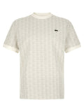 Lacoste Beige Polyester T-Shirt