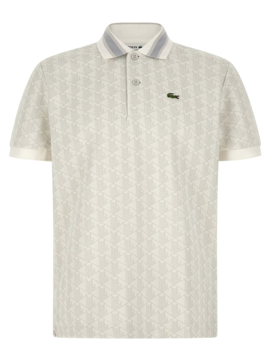 Lacoste White Polyester Polo Shirt