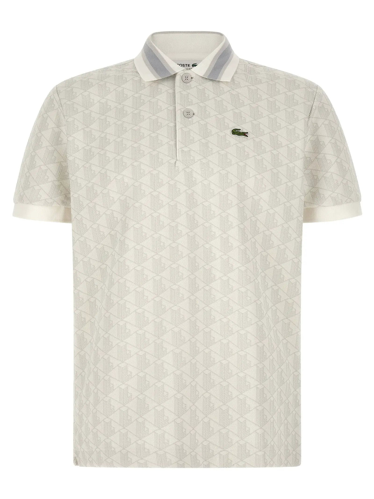 Lacoste White Polyester Polo Shirt