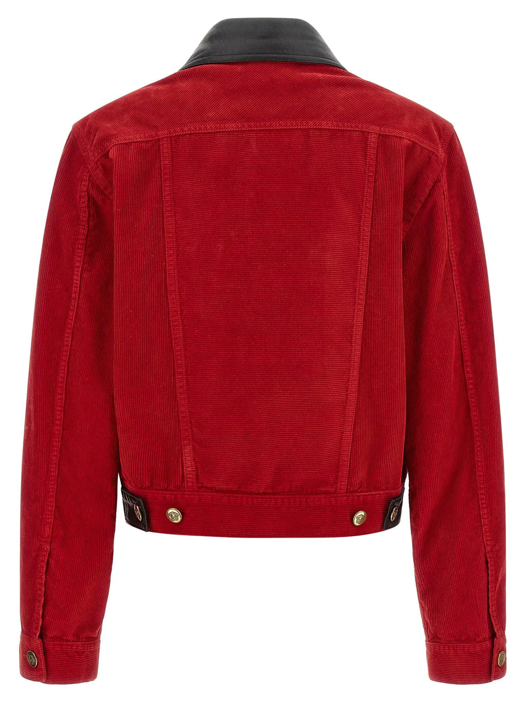 Versace Red Cotton Full-Length Jacket