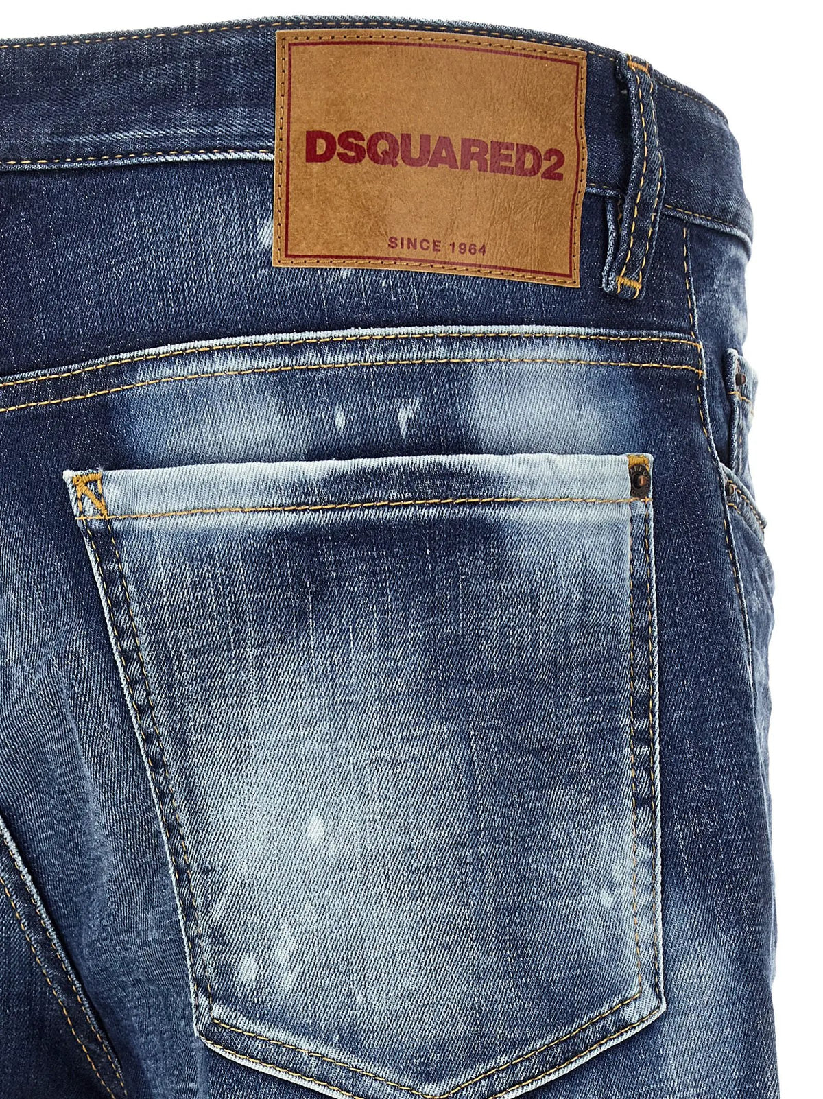 Dsquared² Blue Cotton Slim Fit Jeans