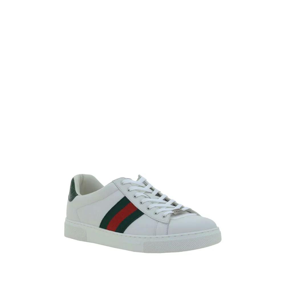 Gucci Gucci White Calf Leather Bos Taurus Low Top Sneakers
