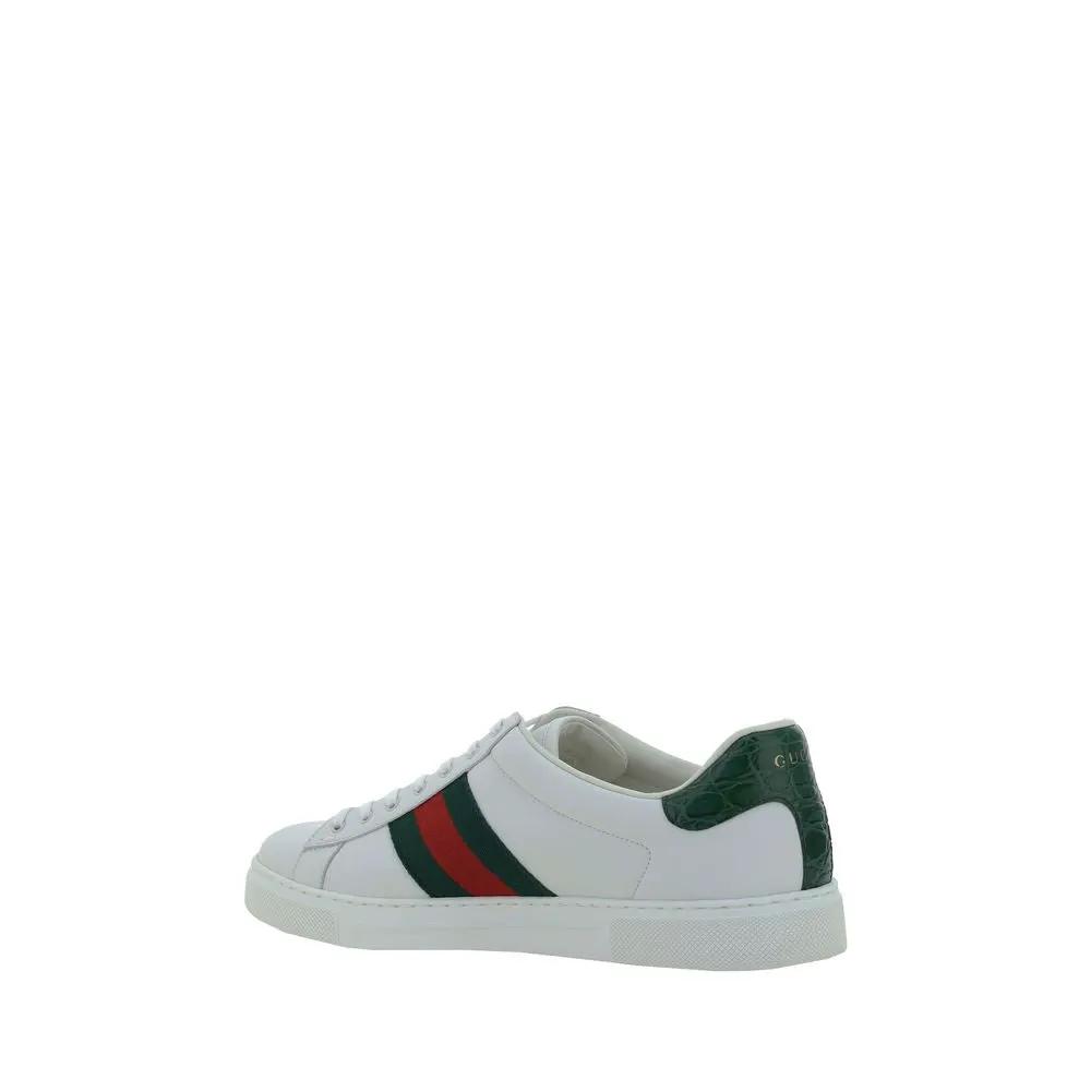 Gucci Gucci White Calf Leather Bos Taurus Low Top Sneakers