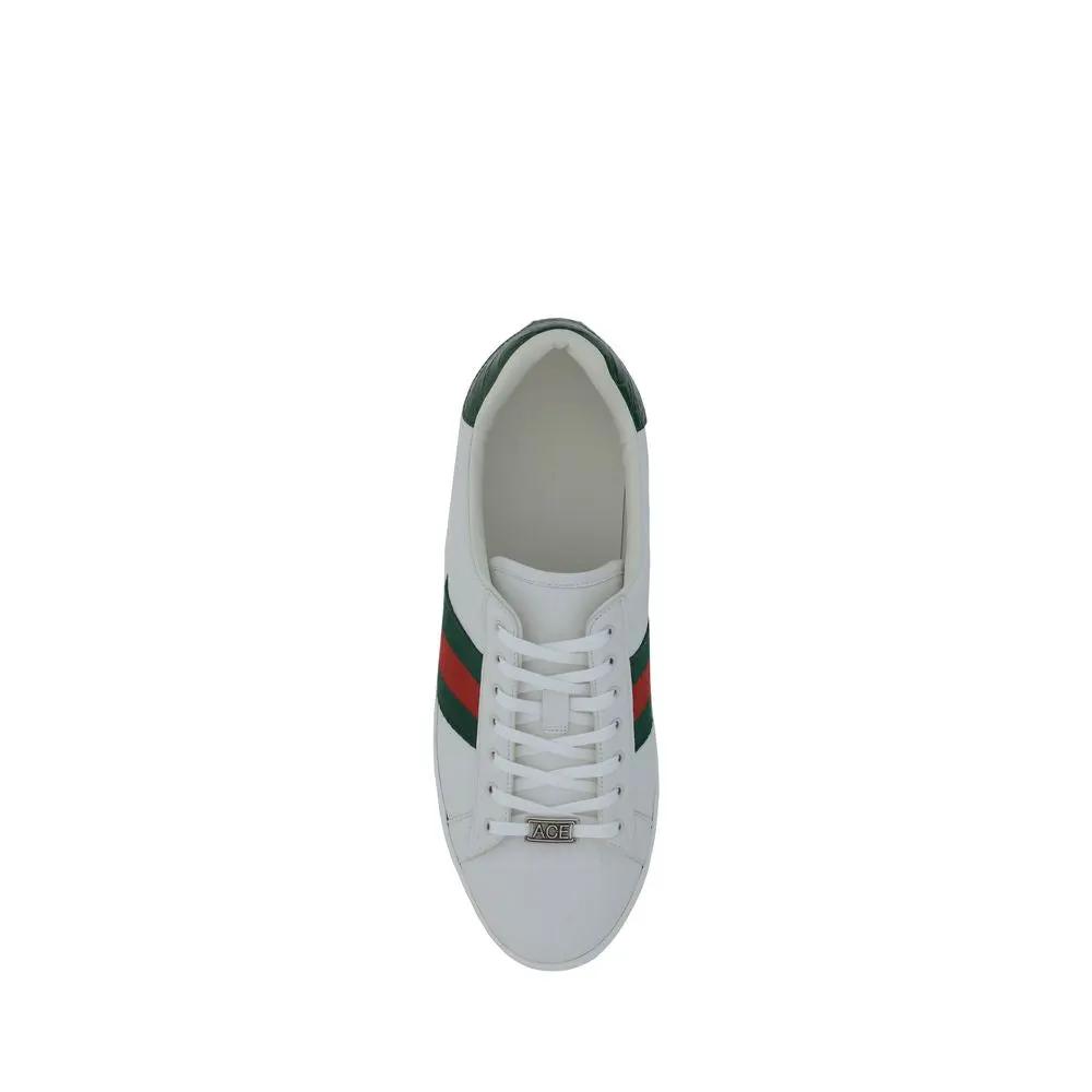 Gucci Gucci White Calf Leather Bos Taurus Low Top Sneakers