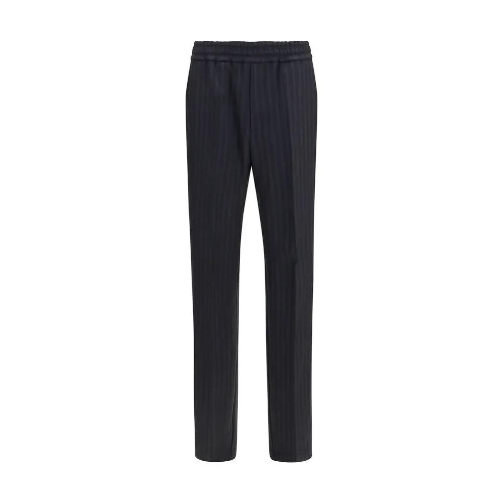 Versace Black Wool Oves Aries Dress Pants
