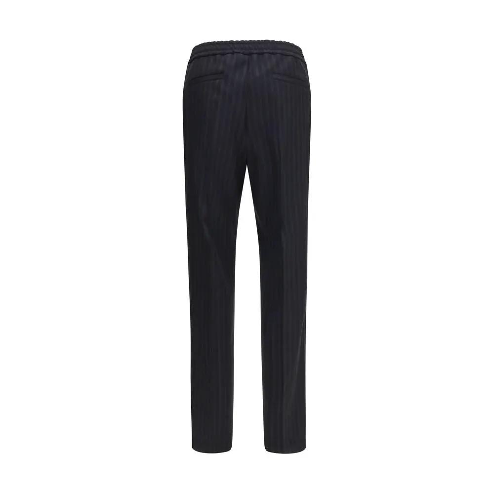 Versace Black Wool Oves Aries Dress Pants