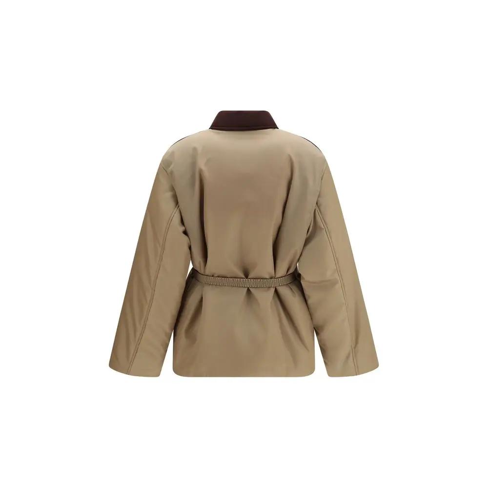 Versace Versace Beige Nylon Full-Length Jacket