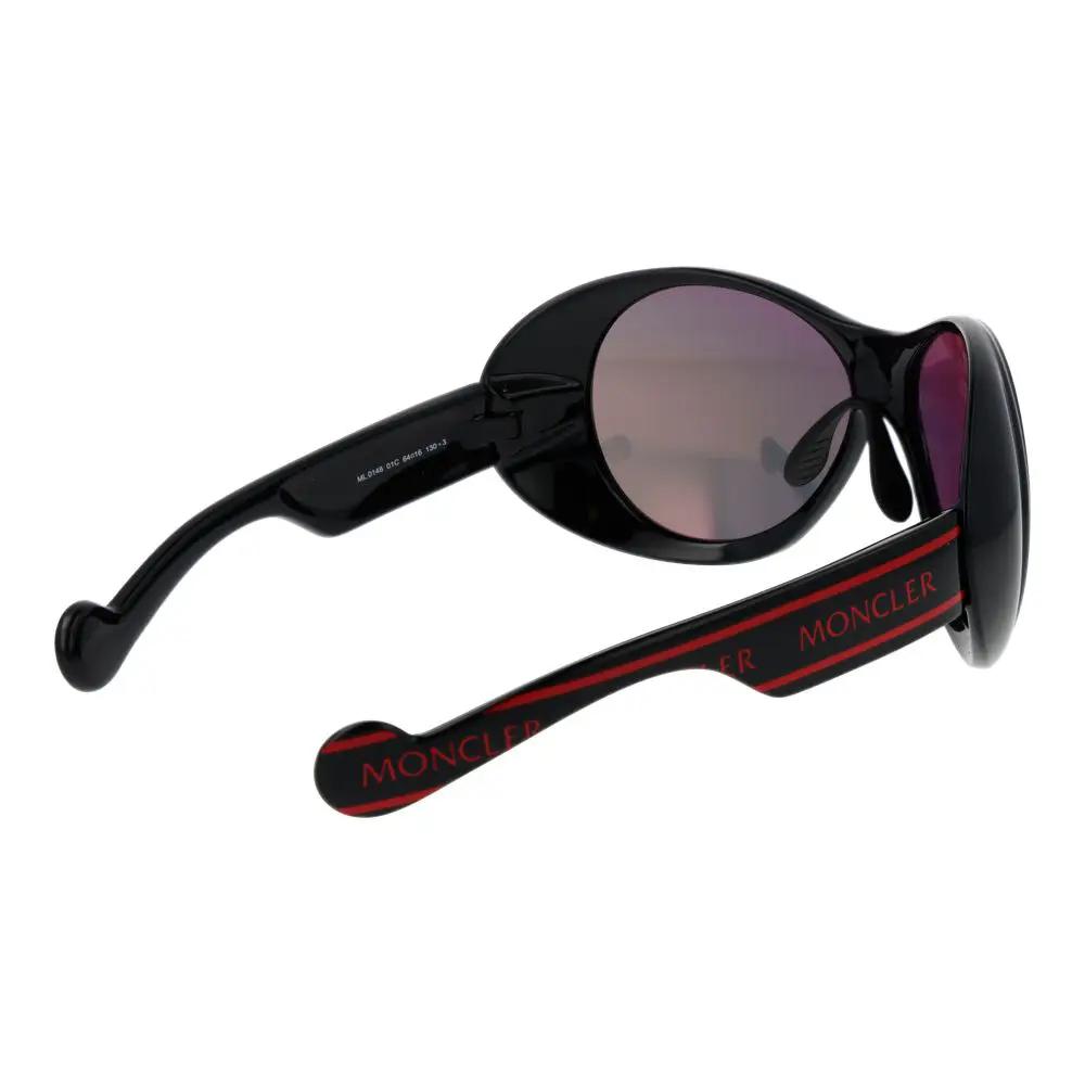 Lunettes de soleil Moncler en plastique noir