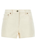 Shorts bermuda en coton beige Valentino Garavani